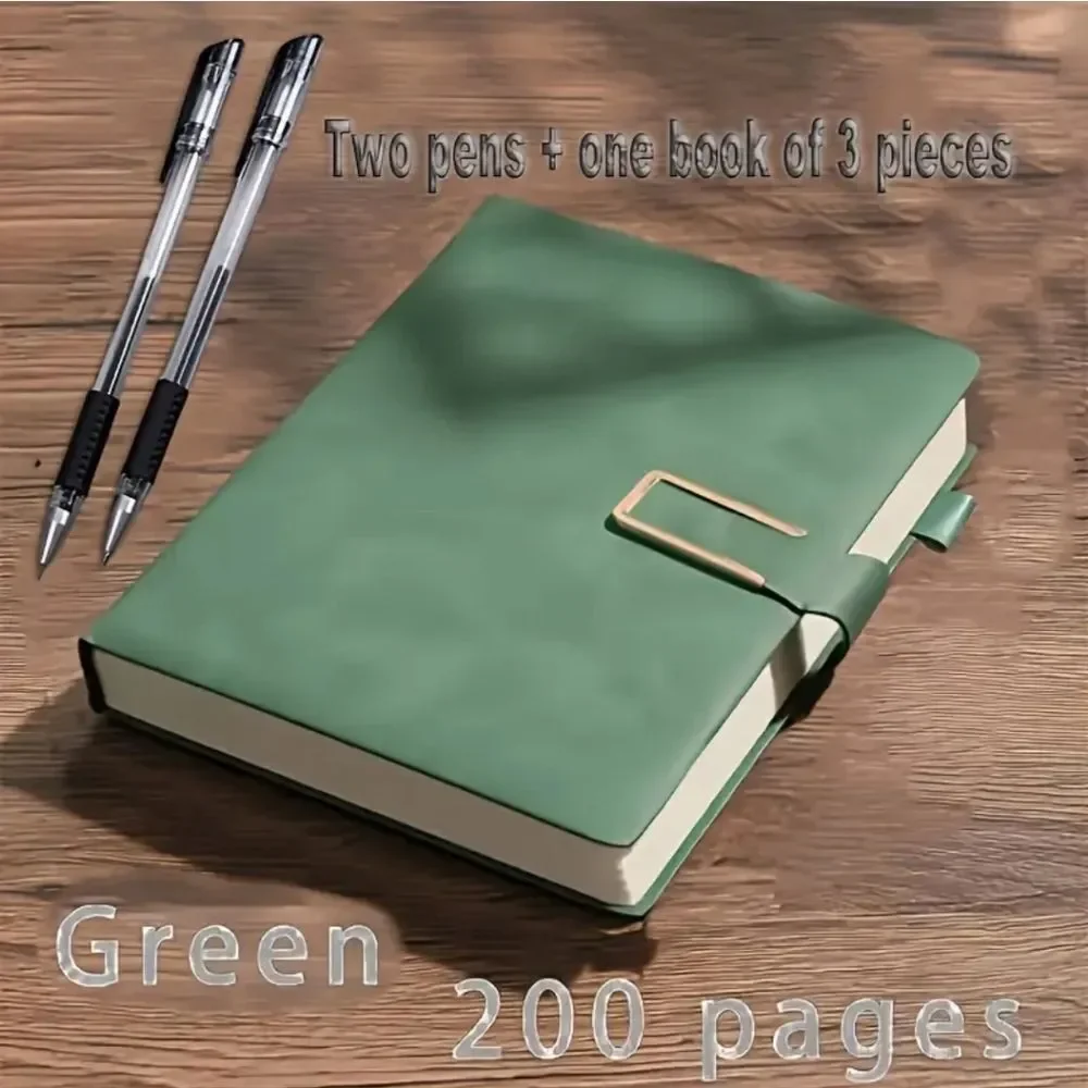 Green journal faux leather A5 Notebook with Soft Cover